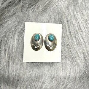 Silver and Turquoise Stud Earrings